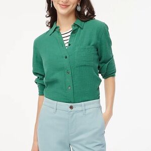 J Crew - Gauze Button Up Shirt